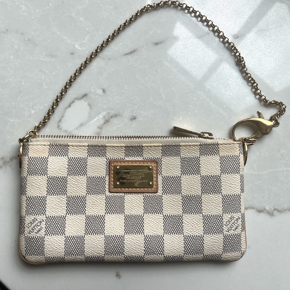 LOUIS VUITTON Damier Azur Pochette Mira MM